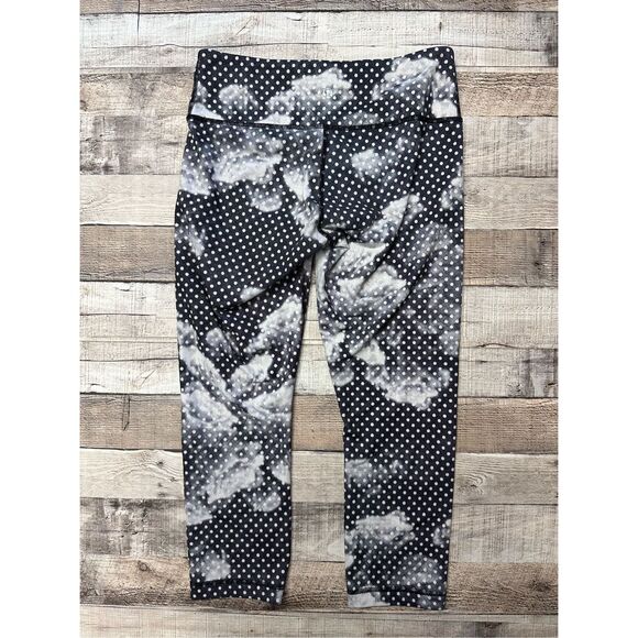 Lululemon Wunder Under Crop Luon Dottie Dream Rose Neutral Blush Black | Size 6 - Picture 5 of 10